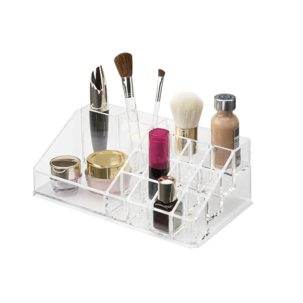 Clear Acrylic Makeup Organizer Lipstick Holder Vanity Storage Bathroom Bedroom‎
